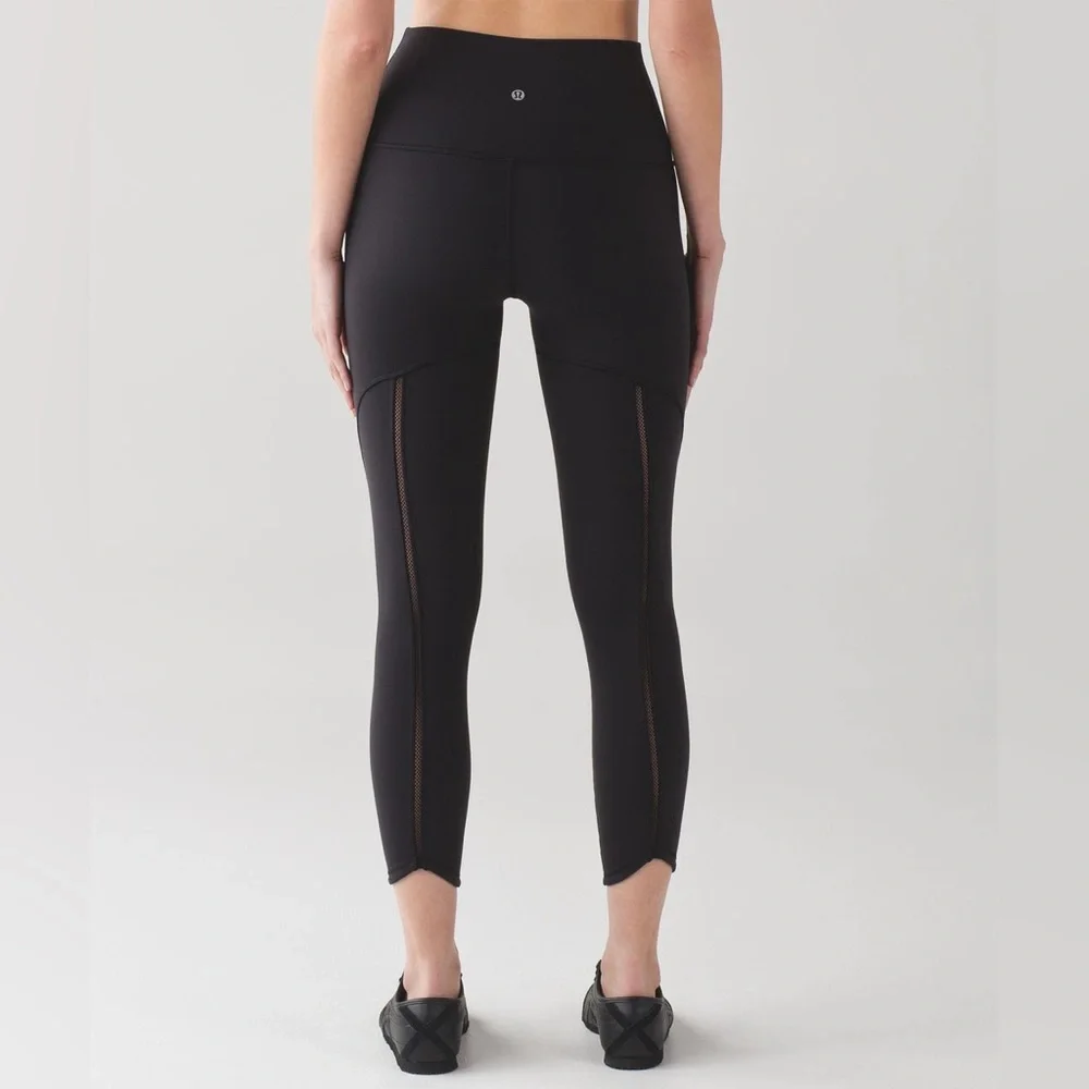 Lululemon Wunder Under Pant (Hi-Rise) (Mesh) Black - Picture 1 of 5